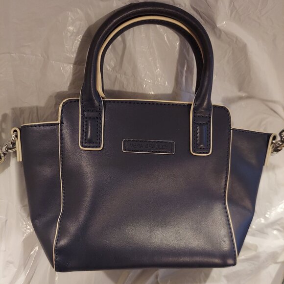 Vera Bradley Handbags - Vera Bradley Navy Blue Crossbody / Satchel Bag